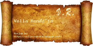 Vella Renáta névjegykártya